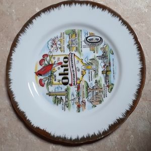Gold Trim Ohio Mother of Presidents Plate